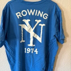 Old Navy Blue Graphic Tee with White Print